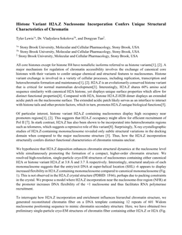 Histone Variant H2A.Z Nucleosome Incorporation Confers Unique Structural Characteristics of Chromatin