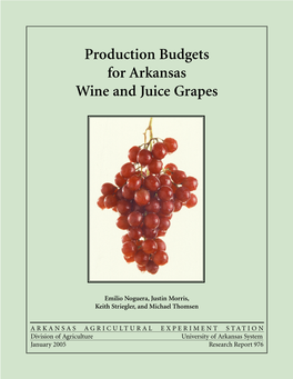 Production Budgets for Arkansas Wine and Juice Grapes