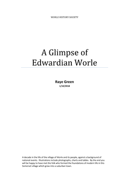 A Glimpse of Edwardian Worle