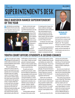 Dale Marsden Named Superintendent of the Year Youth Court Offers Students a Second Chance