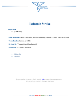 Ischemic Stroke