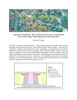 Supergene Enrichment - How Natural Processes Have Transformed Low-Grade Copper Mineralization Into Economic Ores