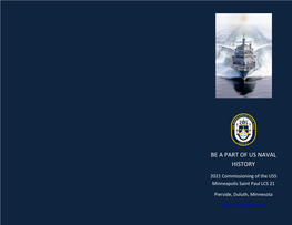 Be a Part of Us Naval History