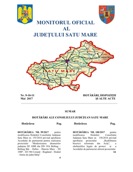 Ŀ Monitorul Oficial Al Judeţului Satu Mare