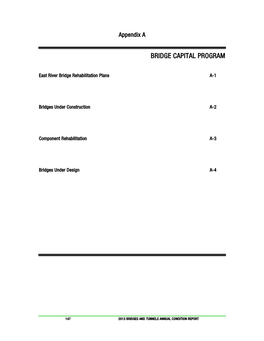 2013 NYC DOT Bridges & Tunnels Annual Condition Report