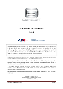 Document De Reference 2015