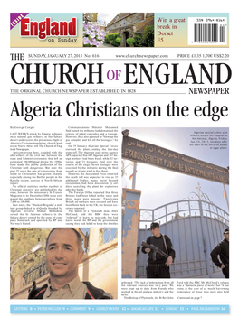 Newspaper.Com PRICE £1.35 1,70J US$2.20 CHURCH of ENGLAND the ORIGINAL CHURCH NEWSPAPER ESTABLISHED in 1828 NEWSPAPER Algeria Christians on the Edge