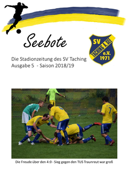 Die Stadionzeitung Des SV Taching Ausgabe 5 - Saison 2018/19