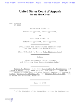 United States Court of Appeals for the First Circuit