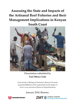 Assessing the State and Impacts of the Artisanal Reef Fisheries and Their Management Implications in Kenyan South Coast