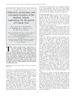 Palaeozoic Accretionary and Convergent Tectonics of The