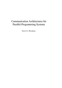 Communication Architectures for Parallel-Programming Systems