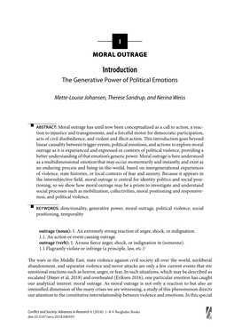 Introduction the Generative Power of Political Emotions