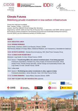 Climate Futures Mobilising Private Investment in Low-Carbon Infrastructure