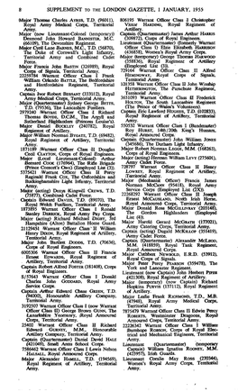 SUPPLEMENT to the LONDON GAZETTE, 1 JANUARY, 1955 Major