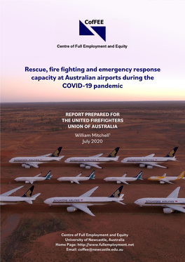 Rescue, Fire Fighting and Emergency Response Capacity at Australian Airports During the COVID-19 Pandemic