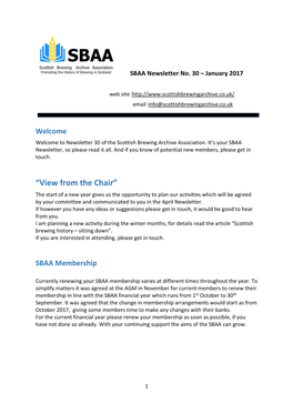 SBAA Newsletter No. 30 – January 2017