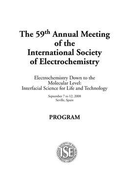 Annual Meeting of the International Society of Electrochemistry I