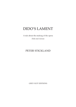 Dido's Lament