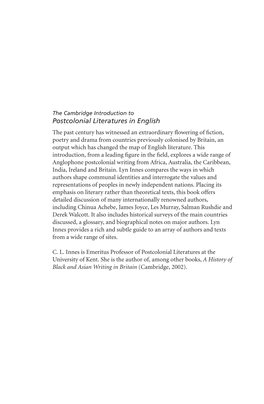 Postcolonial Literatures in English