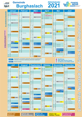 Burghaslach Abfuhrkalender 2021