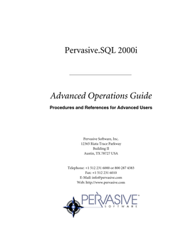 Advanced Operations Guide