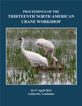 Thirteenth North American Crane Workshop