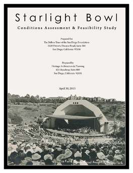 STARLIGHT BOWL Conditions Assessment & Feasibility Study April 30, 2013 Table of Contents Page I