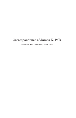 Correspondence of James K. Polk