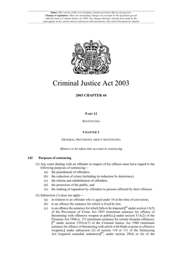 Criminal Justice Act 2003