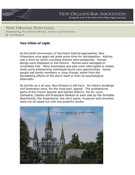 NEW ORLEANS NOSTALGIA Remembering New Orleans History, Culture and Traditions by Ned Hémard