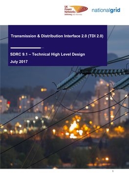 Transmission & Distribution Interface 2.0 (TDI 2.0) SDRC