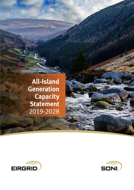 Eirgrid Group All-Island Generation Capacity Statement 2019-2028 Table of Contents