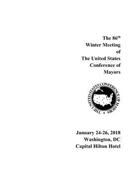 The 86 Winter Meeting of the United States Conference of Mayors