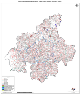 Land Identified for Afforestation in the Forest Limits of Hassan District Μ