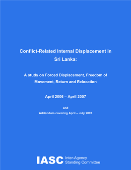 Conflict-Related Internal Displacement in Sri Lanka