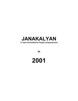 JANAKALYAN a Team Committed for People’S Empowerment