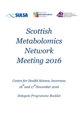 Scottish Metabolomics Network Meeting 2016