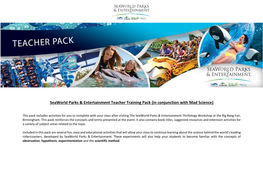 Seaworld Parks & Entertainment Teacher Training Pack (In