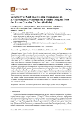 Variability of Carbonate Isotope Signatures in a Hydrothermally Inﬂuenced System: Insights from the Pastos Grandes Caldera (Bolivia)