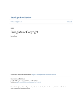 Fixing Music Copyright Jamie Lund