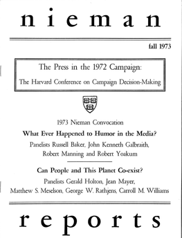 The Press in the 1972 Campaign