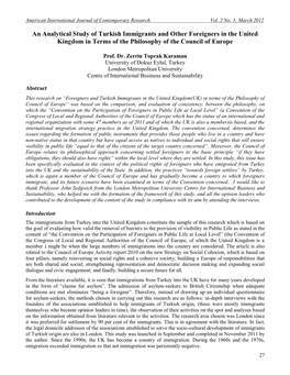 Foreigners' Willingness of Political Participation In