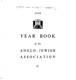 YEAR BOOK of the ANGLO-JEWISH ASSOCIATION 1950 M