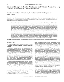 Secretase Modulators in Alzheimer's Disease