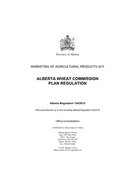 AWC Plan Regulation