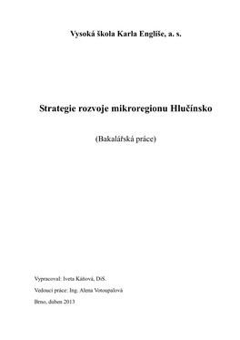 Vysoká Škola Karla Engliše, As Strategie Rozvoje Mikroregionu