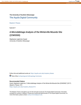 A Microdebitage Analysis of the Winterville Mounds Site (22WS500)