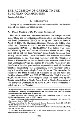 Accession of Greece to the European Communities