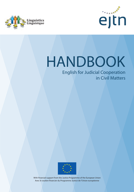 HANDBOOK English for Judicial Cooperation in Civil Matters